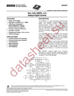 ADS5231IPAGT datasheet  